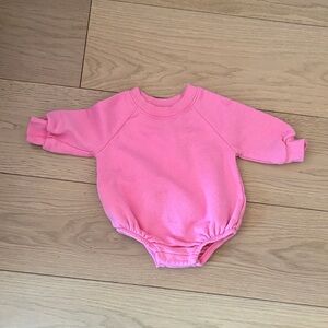 Old Navy hot pink onesie sweatshirt - size 0-3 months